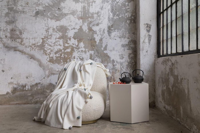 L'essentiel linge de maison Pom Pom - Crema